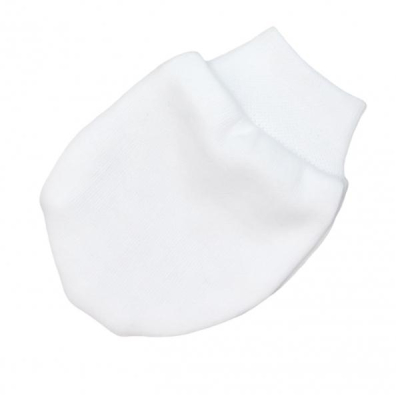 Bavlněné kojenecké rukavičky bílé