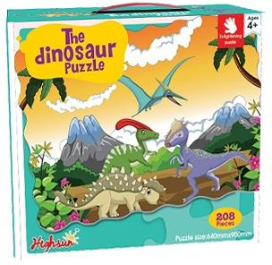 Puzzle dinosauři 208 ks 90x64 cm