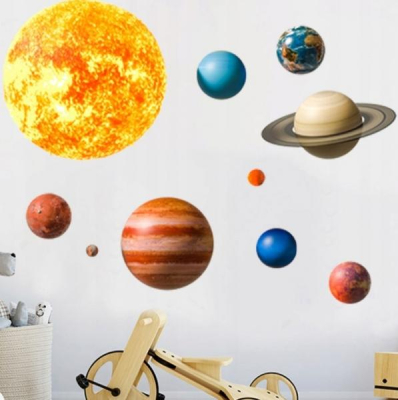 Nálepky, dekorace na zeď - Sluneční soustava planety