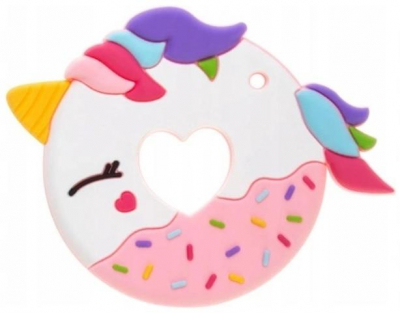 BocioLand Silikonové kousátko Donut - růžové