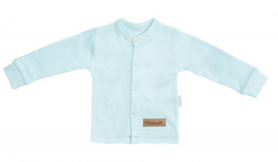 Novorozenecká bavlněná košilka, kabátek, Bear - mátová - 50 (0-1m)
