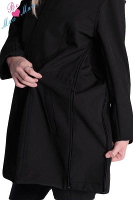 Těhotenská softshellová bunda,kabátek - šedá/grafit - XL (42)