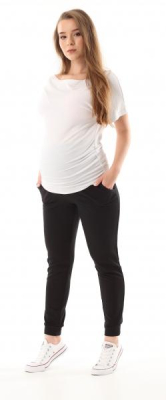 Těhotenské kalhoty/tepláky Gregx, Vigo s kapsami - černé, vel. - M - M (38)