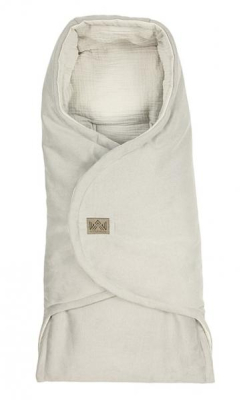 Zavinovací deka s kapucí Little Elite, 100 x 115 cm, Classic LUX - šedá