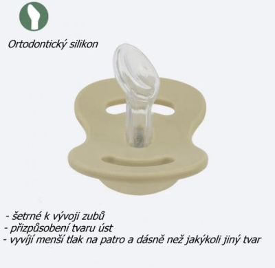 Šidítko, dudlík ortodontický silikon, Lullaby Planet, 0-6m, olivová