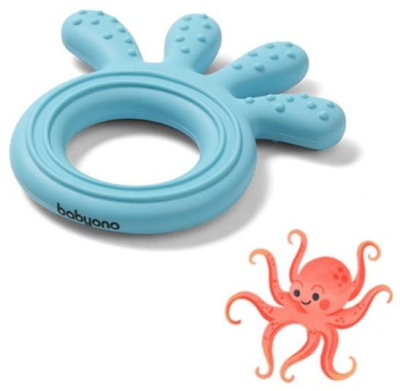 Silikonové kousátko - Chobotnice, modré
