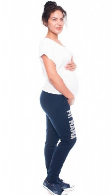 Těhotenské tepláky/kalhoty Fit Mama, granátové, vel. L - L (40)