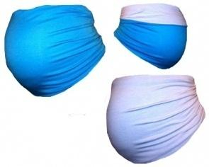 Těhotenský pás DUO - modrá s - bílou - S/M