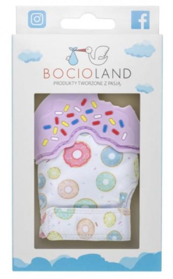 Silikonové kousátko BocioLand - Candy, lila