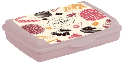 Svačinkový box Sweet Day - mini 0,5 l, růžový