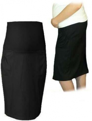 Těhotenská sportovní sukně s kapsami - černá, vel. XXXL - XXXL (46)