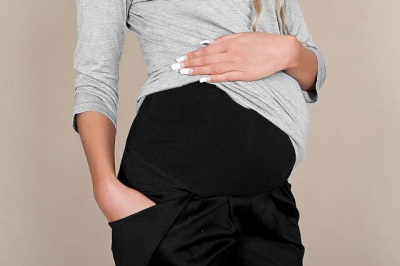 Těhotenské kalhoty ALADINKY - Černé, L - L (40)