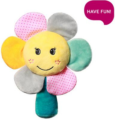 Plyšová hračka s chrastítkem Rainbow Flower