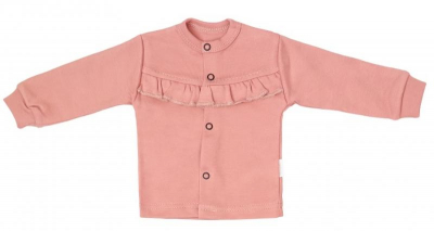 Novorozenecká bavlněná košilka, kabátek, New minnie - pudrová, vel. 74 - 74 (6-9m)