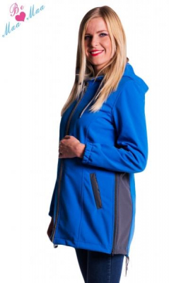 Těhotenská softshellová bunda,kabátek - šedá/grafit - L (40)