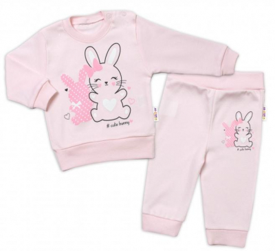 Dětská tepláková souprava Cute Bunny - růžová, vel. 98 - 98 (2-3r)