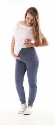 Těhotenské kalhoty/tepláky Gregx, Vigo s kapsami - jeans - XS (32-34)
