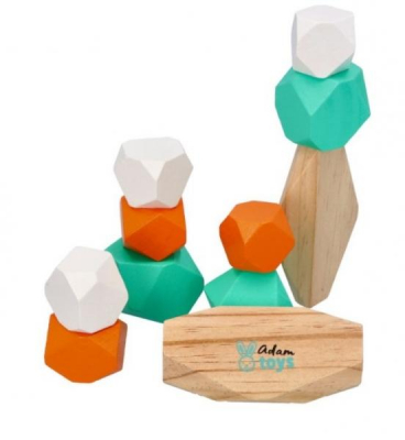 Dřevěná balanční hra - Kameny, Adam Toys