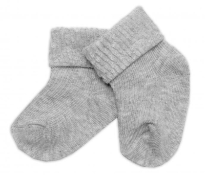 Kojenecké ponožky, - šedé, vel. 3-6 m - 62-68 (3-6m)