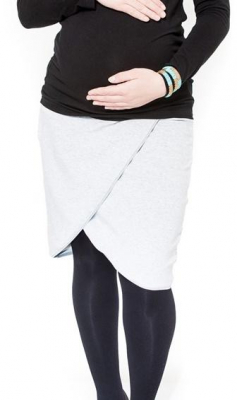 Těhotenská sukně - KALIA sv. šedá - M (38)