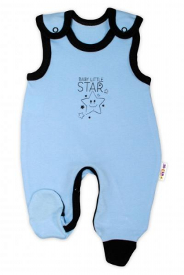 Kojenecké bavlněné dupačky Baby Little Star - modré, vel. 56 - 56 (1-2m)