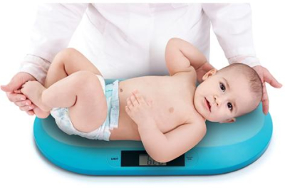 Novorozenecká elektronická váha s LCD- tyrkysová