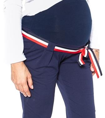 Těhotenské tepláky,kalhoty MONY - tm. modré - S - S (36)