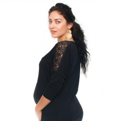 Elegantní těhotenské šaty s krajkou - černé, vel. S - S (36)