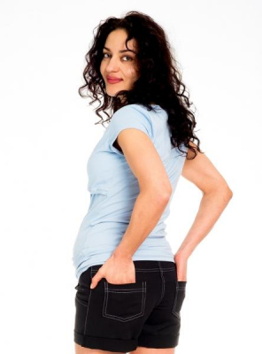 Těhotenské kraťasy Jeans - černé, vel. - M - M (38)