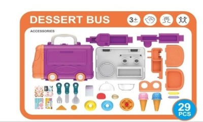 Dětský pojízdný autobus - Cukrárna s příslušenstvím