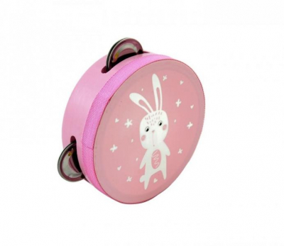 Dětská tamburína s motivem králíčka - růžová, Adam Toys