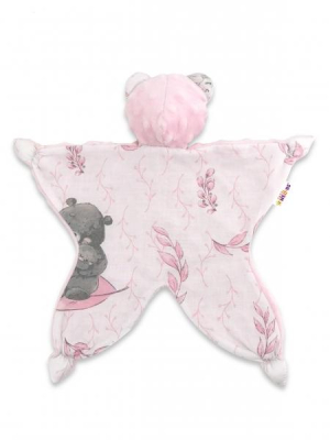 Mazlíček, přítulníček Medvídek, Minky + bavlna, LULU, růžová