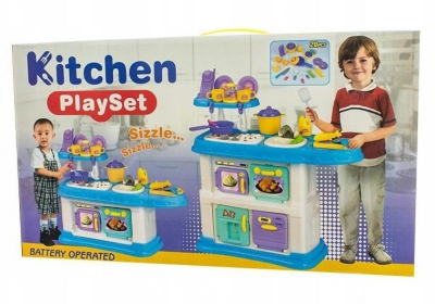 Dětská kuchyňka s příslušenstvím, Rozměry: 68 x 68 cm, věk: 3 +