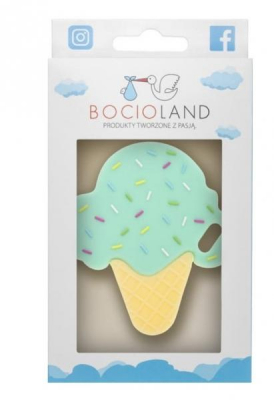 BocioLand Silikonové kousátko Zmrzlinka - mátová