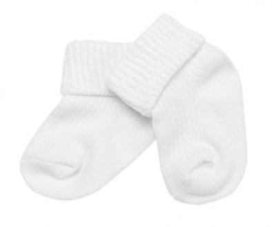Kojenecké ponožky, bílé, vel. - 6-9 m - 68-74 (6-9m)