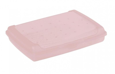 Svačinkový box klick-box - mini 0,5 l, pudrově růžový