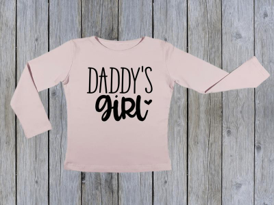 KIDSBEE Dívčí bavlněné tričko Daddy´s Girl - růžové, vel. 122 - 122 (6-7r)